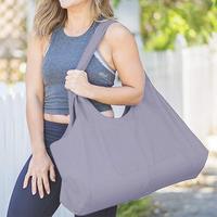 Sac de sport en toile extra large, sac de transport pour tapis de yoga, bandoulière avec poche pour ranger les vêtements de sport et les accessoires d'entraînement