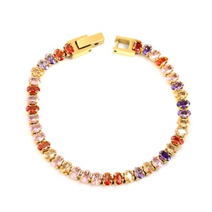 Pulsera de Moda con Baño de Oro de 18k, Cuadrada, con Circonitas, Resistente al Agua, de Acero Inoxidable, para Mujer, Regalo para Damas - Product Image 6