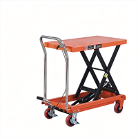 Chariot élévateur hydraulique pliable à ciseaux simple 500 kg 0,9 m Plateforme 815x500 mm pour transport en entrepôt et optimisation de l'espace transpalette