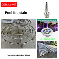 Boquilla anular de acero inoxidable para fuente de agua, tubo colector, kit de rociado redondo, decoración musical para estanques, piscinas y jardines al aire libre