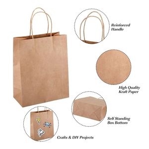 Bolsa de Compras de Papel Kraft con Asa y Logotipo Personalizado, Precio al por Mayor en China, KM - Product Image 3