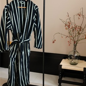 Commercio all'ingrosso accappatoio Jacquard taglio pila 100% <span class=keywords><strong>tessuto</strong></span> di cotone materiale <span class=keywords><strong>per</strong></span> le donne degli uomini leggero assorbente accappatoio - Product Image 4