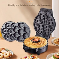 Machine à petit-déjeuner multifonction compacte 3-en-1 pour le commerce transfrontalier : Gaufrier, machine à crêpes aux oignons verts et appareil à sandwichs