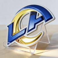 Badges 3D personnalisés en PVC thermocollant, patchs TPU dorés, étiquettes de marque pour vêtements de sport, décoration de vêtements sur mesure