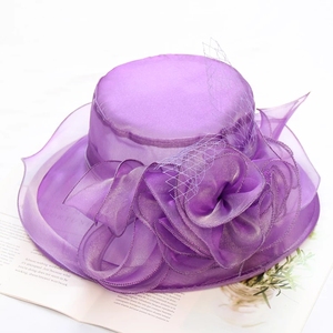 Robe by en Organza pour femmes, chapeau de mariée, d'église, de mariée, pour fête du thé britannique, tendance, - Product Image 4