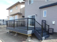 YL METAL Moderner Terrassenzaun Hausdeck Aluminium Gehärtetes Glas Treppengeländer Balkonhandläufe Zaun Geländer