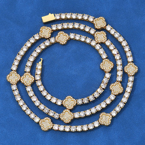 Bespoke GRA Certified Moissanite Tennis <b>Chain</b> 925 Sterling Silver Hip Hop <b>Iced</b> <b>Out</b> Bling Necklace Pass Tester - Product Image 2