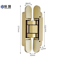 Herrajes para Puertas, Bisagras Ocultas Pivotantes de Aluminio Tridimensionales 3D Ajustables, Bisagras Ocultas de Cierre Suave