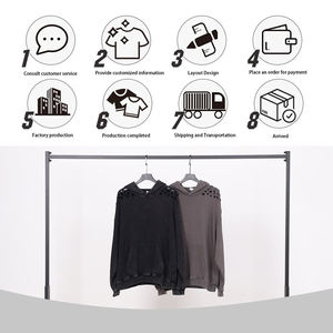 Sweat à capuche oversize pour homme en pur coton 380 GSM, délavé vintage, effet usé Wasteland, lavage neige - Product Image 5