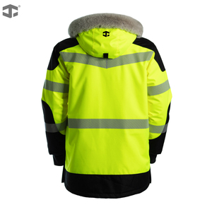 Chaqueta Acolchada Impermeable y Transpirable de Poliéster de Alta Visibilidad Clase 3 para Hombre JIADE, Protección contra el Frío de -30 °C - Product Image 2