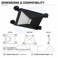 Support de fixation Starlink Mini en silicone 2-en-1 à ventouse, fixation à vide 4 points sans perçage pour toit de voiture, camping-car, bateau, voyages hors réseau