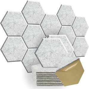 Panneau d'absorption acoustique hexagonal en fibre <span class=keywords><strong>de</strong></span> polyester, 12 pièces, pour salle <span class=keywords><strong>de</strong></span> <span class=keywords><strong>piano</strong></span>, KTV, mur intérieur, installation autocollante - Product Image 3