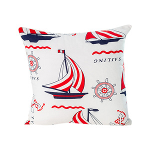 Marine Style <b>Throw</b> <b>Pillows</b> Cotton Linen Square Removable Cushions For Sofa Home Decor - Product Image 4