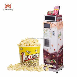 Commercial Coin Operated Popcorn Machine Maker Automatic Popcorn Vending Machine Robot with Coin Card Payment for Small Business