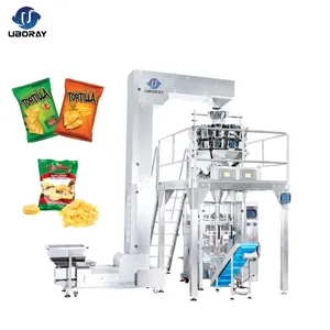 Автоматическая машина для взвешивания банановых чипсов, машина для упаковки картофельных чипсов с азотом