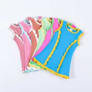 Vestido de Verano para Niñas, Certificado por CPC y CPSIA, Transpirable, de Nailon y Elastano, sin Mangas, Estilo Boutique - Product Image 2