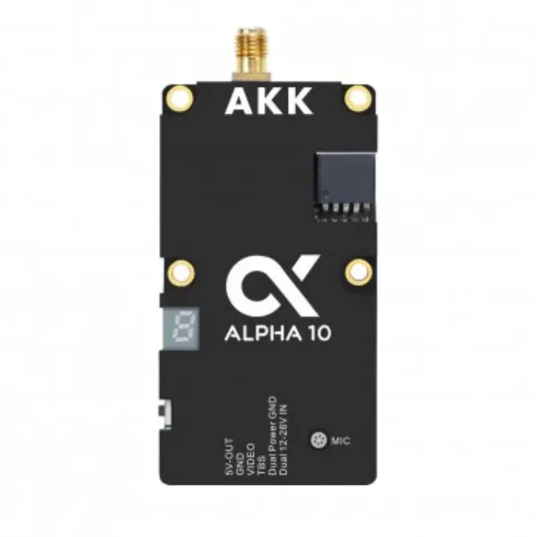 AKK Alpha 10 10W VTX - 5.8GHz 80CH 10W 7W 5W 3W 1W Power Switchable FPV Video Transmitter Support Smart Audio
