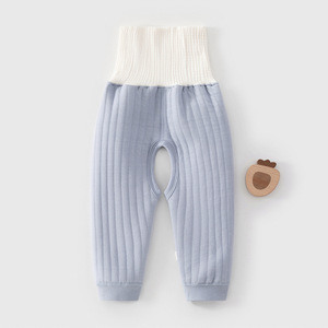 Pantalones de Bebé con Abertura en la Entrepierna, Cintura Alta, Algodón Térmico, Cálidos para Otoño e Invierno, Unisex, para Bebés y Niños Pequeños - Product Image 1