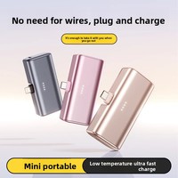 Nano 5000mAh Power Bank avec connecteur USB-C pliable intégré 22.5W Charge rapide 5000mAh Chargeur portable Power Bank