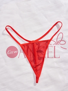 KISS ME ANGEL nueva moda malla roja cuello en V profundo ver a través <span class=keywords><strong>de</strong></span> lazo <span class=keywords><strong>de</strong></span> encaje sexy chicas encantadoras camisón babydoll Lencería - Product Image 5