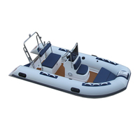 Perahu RIB Fiberglass Zhenbo 12 kaki 3,6m dengan Mesin Luar Papan Konsol Tengah Lantai EVA untuk Memancing RIB 360