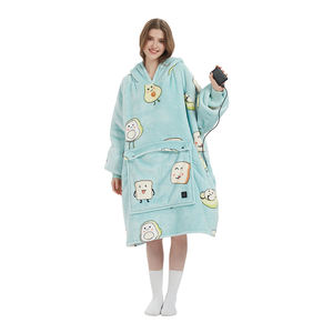 Couverture à capuche chaude et chauffante USB en flanelle à imprimé avocat pour adultes, personnalisée en gros - Product Image 5