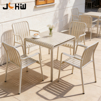 Chaises de jardin en aluminium antirouille pour restaurant commercial, café, terrasse, parc, cour, chaises de repas d'extérieur pour loisirs