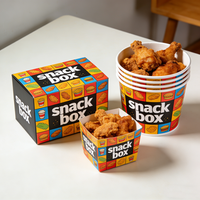 Emballage personnalisé en gros pour la restauration rapide, avec logo, pour emporter, nuggets de poulet KFC, ailes de poulet, poulet frit en seau