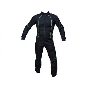 Traje de Buceo Negro Neón Verde con Cremallera, Mono de Manga Larga con Cuello Alto, Traje de Neopreno Cómodo para Deportes, Traje de Paracaidismo - Product Image 3