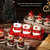 Bougies de Noël en gros pour la maison, cadeaux, bougies pour sapin de Noël, boîte cadeau, mèche unique, non parfumées, décoration d'ambiance