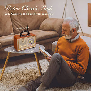 M-110BT Kemai China Bass Short 5 en 1 Haut-parleur en bois rétro portable Transistor Usb X-Bass Sw Am Fm Radio - Product Image 6