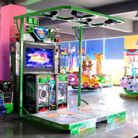 Kuermai Meilleure Vente Machine de Jeu Vidéo d'Arcade à Monnayeur pour Deux Joueurs, Machine de Danse à Deux Joueurs, Cadre en Bois Personnalisable