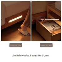 Bande LED ultra-fine à détecteur de mouvement pour armoire, avec installation magnétique, télécommande, intensité variable, 3 températures de couleur, pour armoire, cuisine, maison