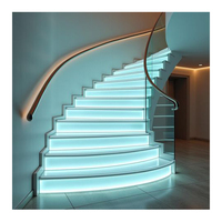 Escalier incurvé en arc moderne pour usage commercial et résidentiel