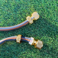 Raccord rapide pour tuyau d'arrosage en laiton massif écologique de 1/2 pouce, résistant aux fuites, pour l'irrigation