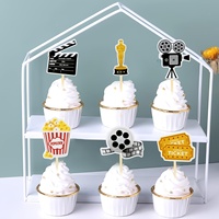 Décoration de gâteau d'anniversaire pour soirée cinéma : Cupcake cinéma, appareil photo instantané, popcorn