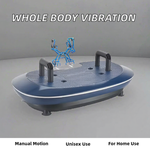 Plateforme vibrante manuelle bleue pour exercices de fitness du corps entier à domicile - Product Image 2