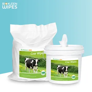 Biokleen çiftlik mendilleri süt 600Ct/rulo inek malzemeleri kullanışlı inek Teat mendil