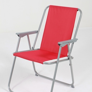 Chaise pliante moderne en métal et acier Oxford, chaise longue en fer pour l'extérieur, la salle à manger, la plage, le salon, portable - Product Image 2