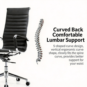 <span class=keywords><strong>Silla</strong></span> de <span class=keywords><strong>Oficina</strong></span> Ergonómica Moderna con Respaldo Medio, Cuero PU, Giratoria, Ajustable, con Cojín Confortable para Conferencias y Tareas Ejecutivas - Product Image 3