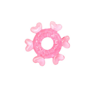 Anillo Vibrador de Silicona en Forma de Corazón, Juego de Anillos para Pene en Rosa, Transparente, Morado y Azul, de Goma Suave, Juguete Sexual para Adultos - Product Image 5