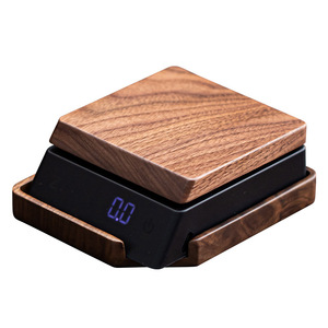 Balance à thé miniature en bois massif avec plateau de pesée, appareil de pesage électronique carré pour grains de café, accessoire pour cérémonie du thé domestique - Product Image 5