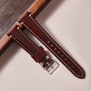 สายนาฬิกาหนังนิ่มเงาแบบขายส่ง ขนาด 20 มม. 22 มม. พร้อมซับในระบายอากาศ ใช้ได้กับนาฬิกา Samsung Huawei Classic Quartz - Product Image 5