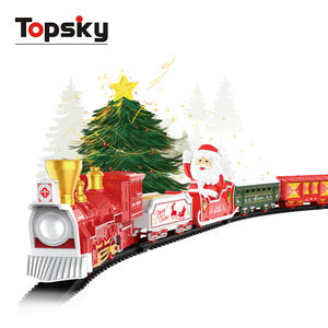 Ensemble de jouets de <span class=keywords><strong>train</strong></span> électrique à assembler soi-même, <span class=keywords><strong>train</strong></span> électrique en plastique <span class=keywords><strong>pour</strong></span> enfants, voie ferrée alimentée par batterie, jouets à fente en matériau PC, cadeaux de Noël - Product Image 1