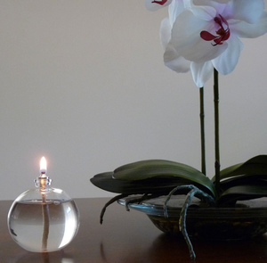 Lampada a Olio Decorativa da Tavolo in Vetro a Forma di Sfera - Product Image 6