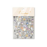 Autocollants 5D pour ongles TSZS Halloween : Fantôme, Citrouille, Crâne, Toile d'araignée, Feuille d'or, Adhésifs, pour Nail Art, Thème Trick or Treat