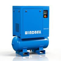 Compresseur d'air rotatif à vis PM VSD monophasé 220V 8-10 bars, 4 kW 5,5 CV 7,5 CV 5,5 kW, petit, silencieux, avec réservoir de réception d'air