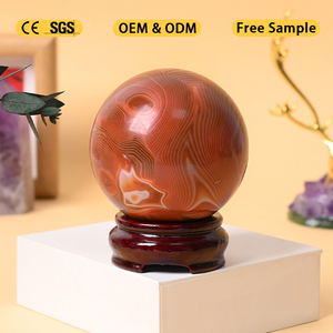 Wholesale High Quality Polished <b>Crystal</b> <b>Ball</b> Red Agate Sphere <b>Crystal</b> Sphere for Healing - Product Image 5