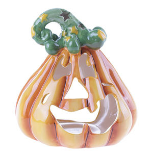 Couleur blanche en relief design maison vacances décor <span class=keywords><strong>pas</strong></span> <span class=keywords><strong>cher</strong></span> mignon personnalisé Halloween céramique citrouille bougie <span class=keywords><strong>lanterne</strong></span> bienvenue personnalisé - Product Image 5