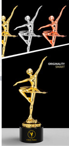 Trofeo Personalizzato per Ballerina, Premio in Oro/Argento/Bronzo per Competizioni di Danza, Recital e Riconoscimenti per Performance - Product Image 6